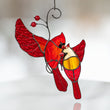 Custom Stained glass cardinal suncatcher