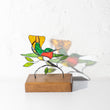 Custom stained glass hummingbird panel