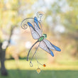 dragonfly and lotus flower Custom stained glass