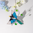 Magpie stained glass window hangings