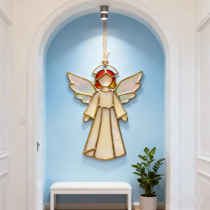 Handmade Stained Glass Angel Suncatcher