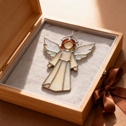 Handmade Stained Glass Angel Suncatcher