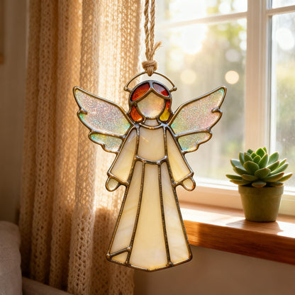 Handmade Stained Glass Angel Suncatcher