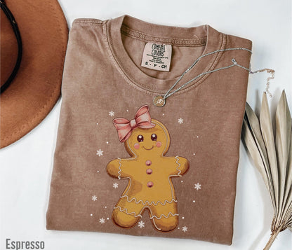 Christmas Gingerbread Bow Shirt
