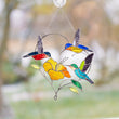 Stained glass hummingbird suncatcher