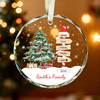 Custom Family Name Christmas Ornament 2025