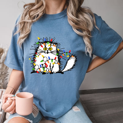 Comfort Colors® Christmas Funny Cat Shirt