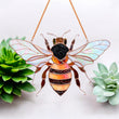 Honey bee stained resin window hangings