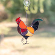 Stained glass rooster wall hanging