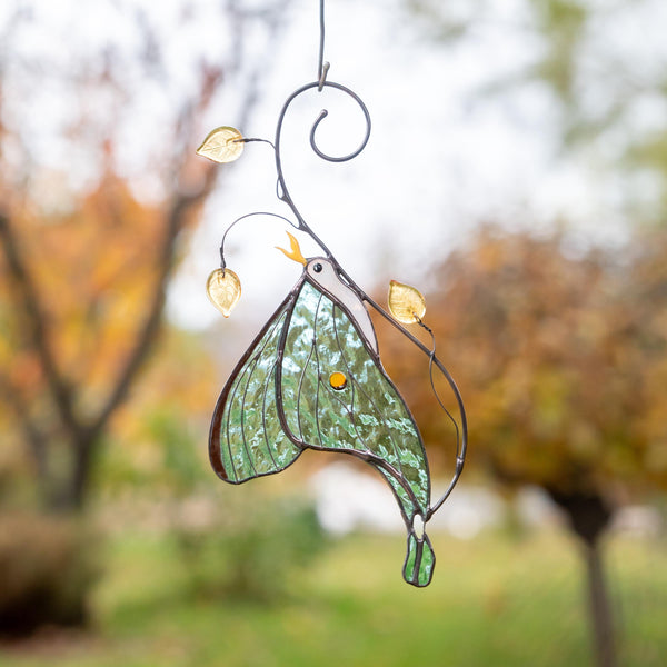 Butterly memorial stained glass window hangings