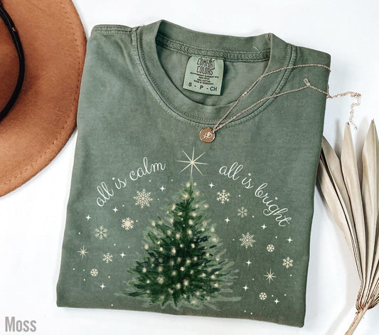 All is calm, all is bright Chritmas shirt