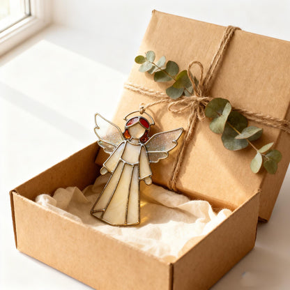 Handmade Stained Glass Angel Suncatcher