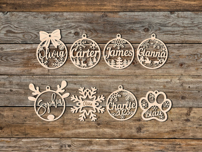 Personalized Wooden Christmas Ornaments