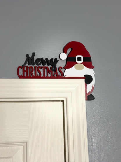 Merry Christmas Gnome Door Corner Decoration
