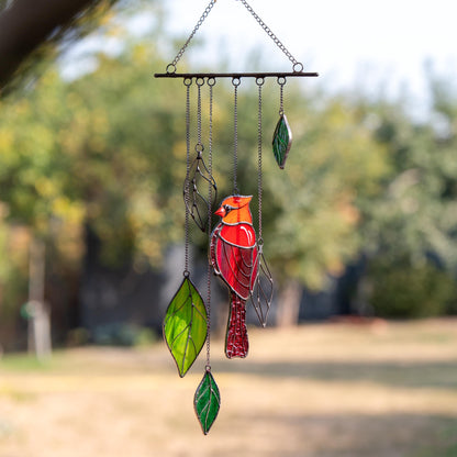 Cardinal Custom stained glass ornament
