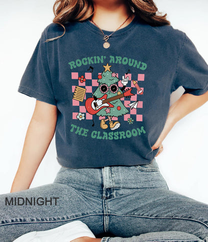 Rockin Around the Classroom Christmas Teacher Shirt