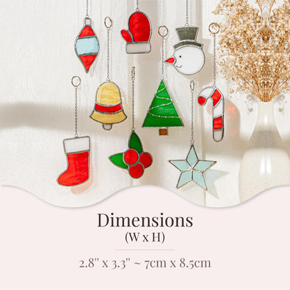 Stained glass Christmas ornaments