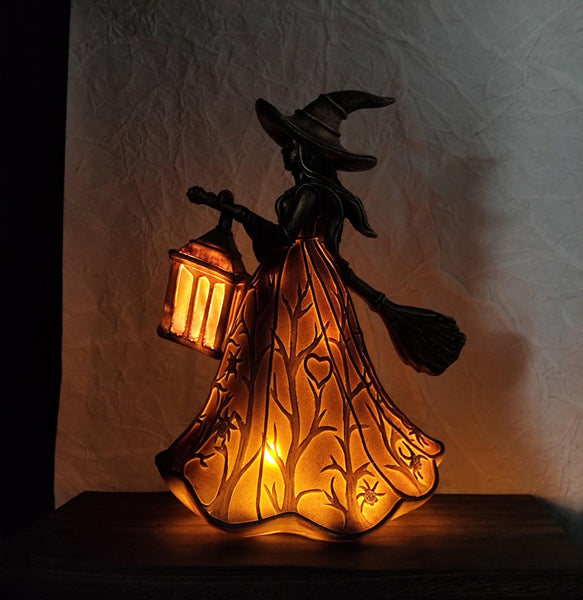 Halloween Tabletop Decor with Warm LED Light