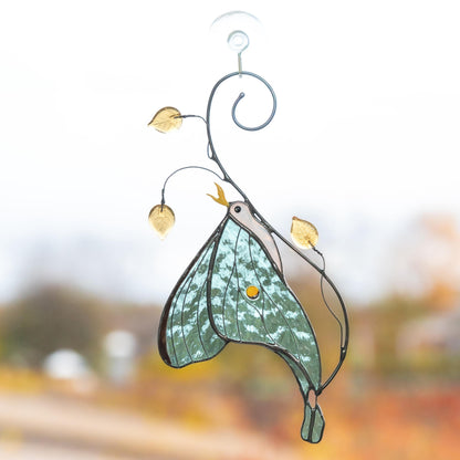Butterly memorial stained glass window hangings
