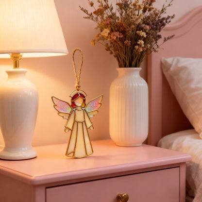 Handmade Stained Glass Angel Suncatcher