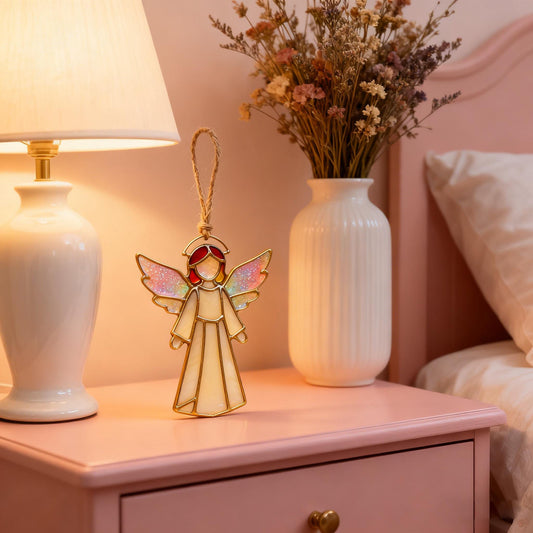 Handmade Stained Glass Angel Suncatcher