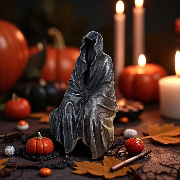 Spooky Faceless Cloak Figurine for Halloween