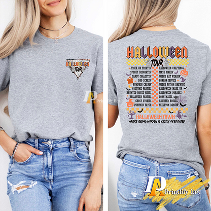 Halloween Tour Shirt,Two Side Ghost Shirt