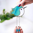 Stained glass art Hummingbird light catcher