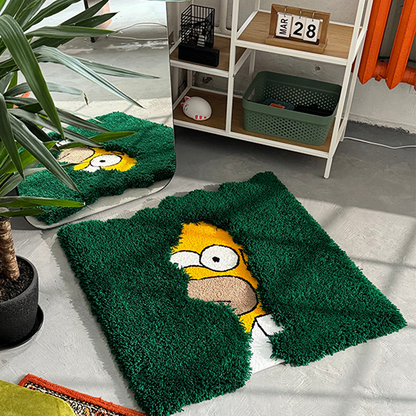 Fluffy Cartoon Tufted Rug, Bedroom Decor, Gift