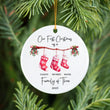 Personalised First Christmas as a Family of 4 Ornament