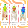 Cicada stained resin window hangings