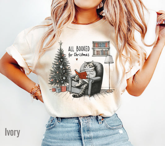 All Booked for Christmas Shirt