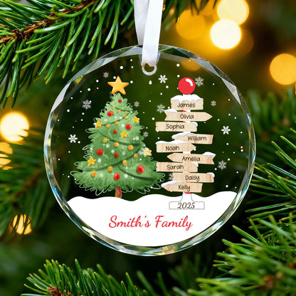 Custom Family Name Christmas Ornament 2025