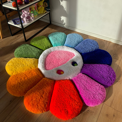 3D Flower Tufted Rug, Fluffy Home Decor