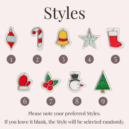 Stained glass Christmas ornaments