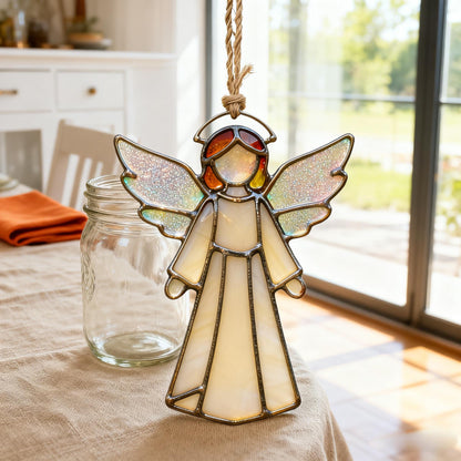 Handmade Stained Glass Angel Suncatcher