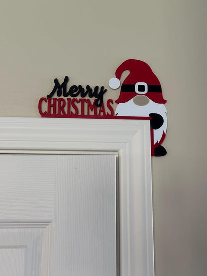 Merry Christmas Gnome Door Corner Decoration