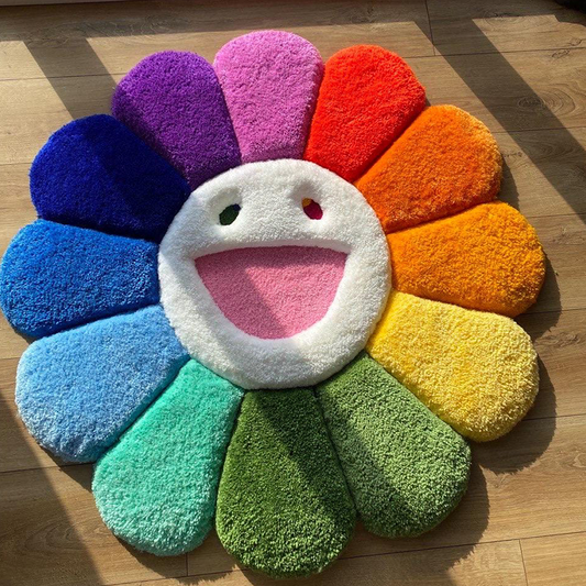 3D Flower Tufted Rug, Fluffy Home Decor