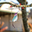 Hummingbird stained glass bird suncatcher