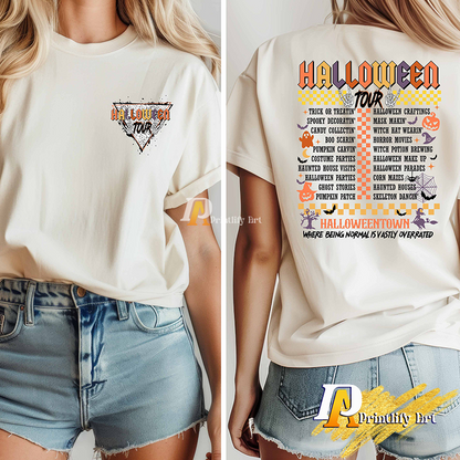Halloween Tour Shirt,Two Side Ghost Shirt