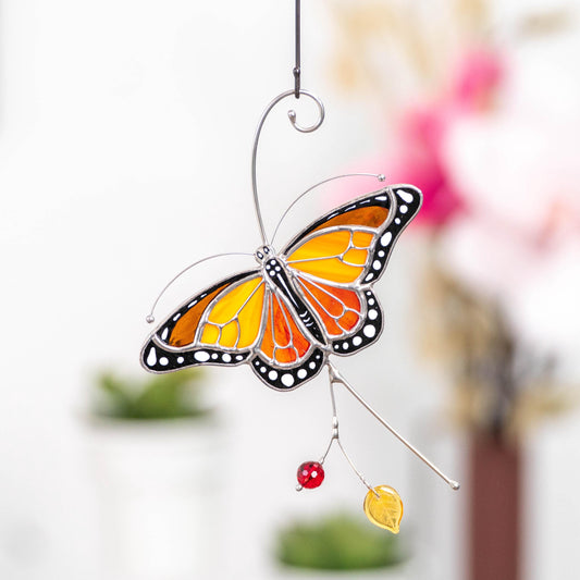 Butterfly stained glass window hangings