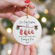 Personalised First Christmas as a Family of 4 Ornament