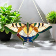 Yellow swallowtail butterfly stained resin window hangings