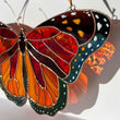 Monarch butterfly stained resin window hangings