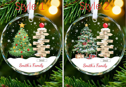 Custom Family Name Christmas Ornament 2025