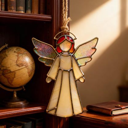 Handmade Stained Glass Angel Suncatcher
