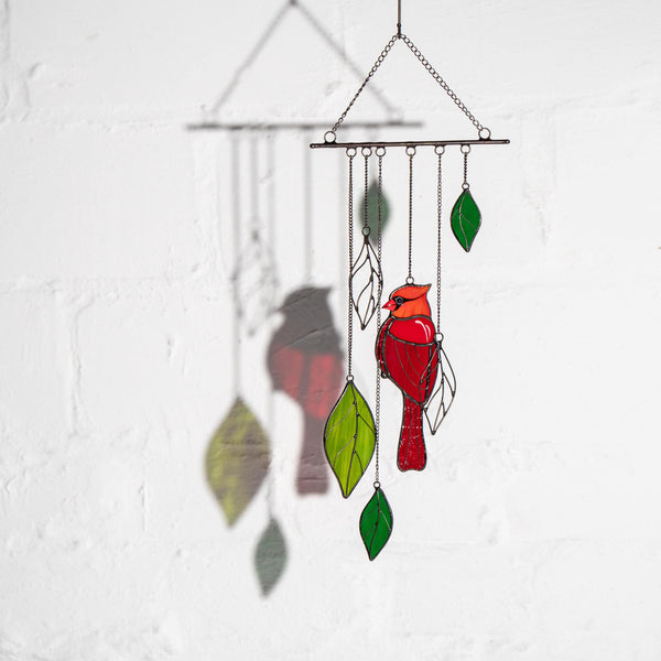 Cardinal Custom stained glass ornament