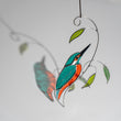 Custom stained glass window bird suncatcher