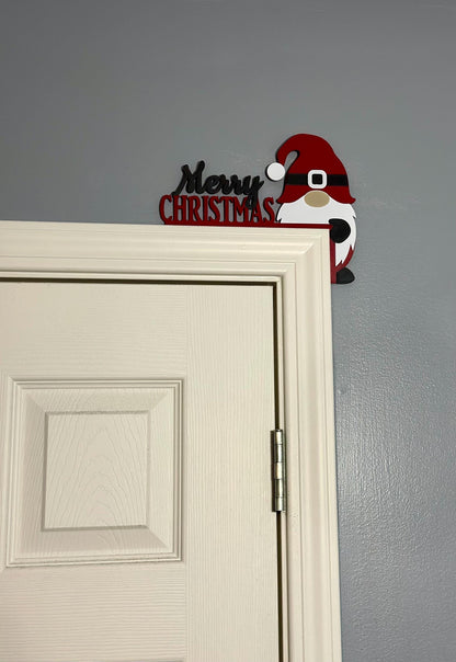 Merry Christmas Gnome Door Corner Decoration