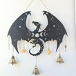 Dragon Witch Bells, wood wall decor hanging